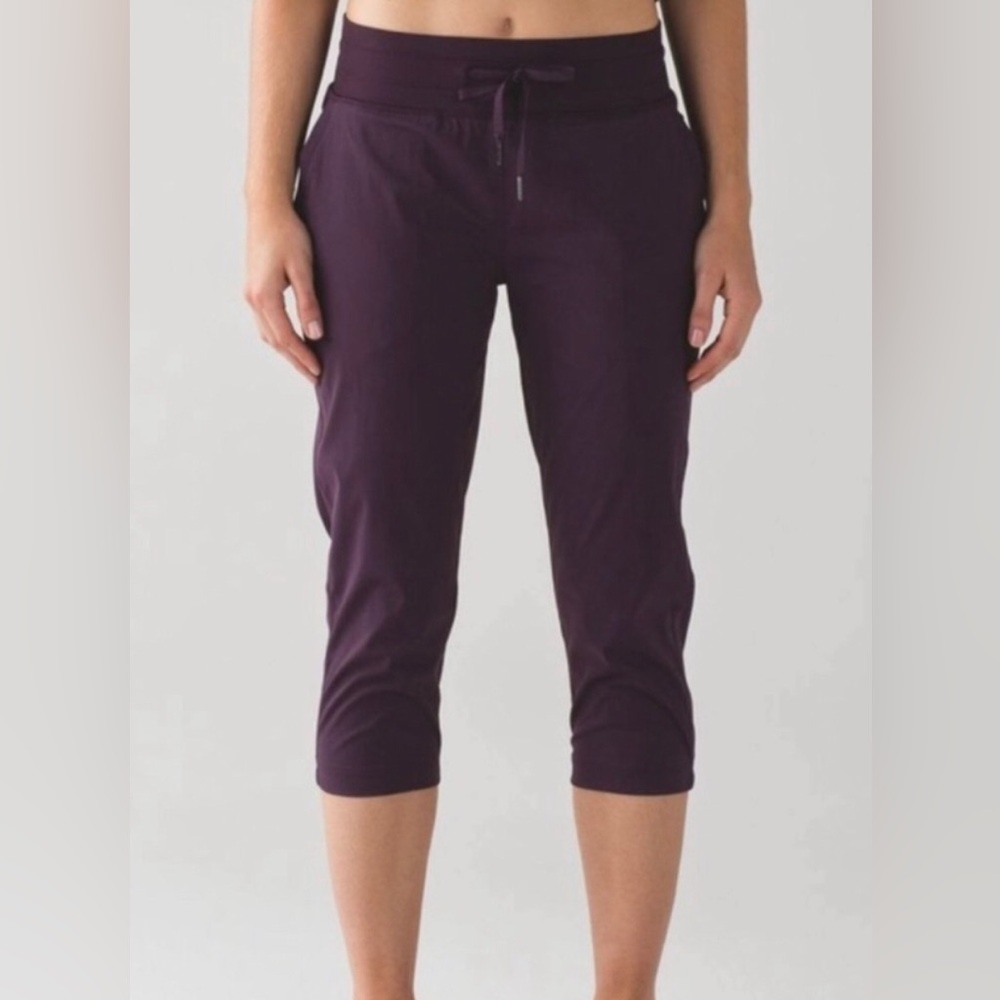 Lululemon Dance Studio Crop,Size-4(no size dot or tear away tag),Color-Wine